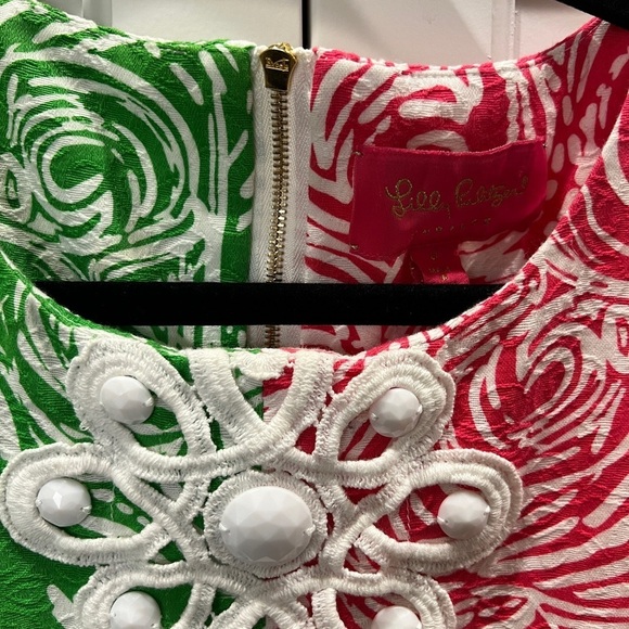 Lily Pulitzer Jubilee shift dress with a pink and green print size 0 - Picture 2 of 5